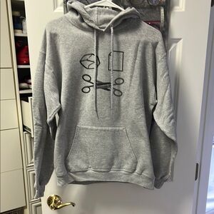 Gray Men's Rock, Paper, Scissoring Hoodie